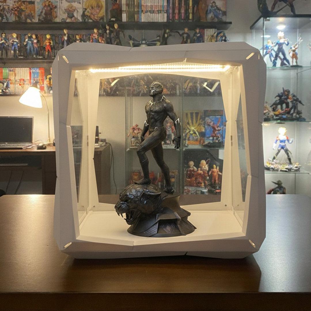 Display case with custom background panel Boxory Core