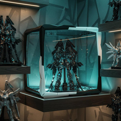 LED illuminated cube acrylic display case for collectibles – Boxory Square
