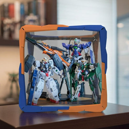 Boxory Square cube modular magnetic acrylic display case with LED lighting
